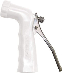 SANI-LAV - 3/4" Pipe, Insulated, Grade 3 Zinc Adjustable Spray Pattern Nozzle - White, 3/4 GHT Connection, 6.5 Gal per min at 100 psi, 3/4 GHT, 3/4" Orifice Diam, For Use With Water - Americas Industrial Supply