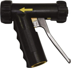 SANI-LAV - 3/4" Pipe, Insulated, Grade C-36000 Brass Adjustable Spray Pattern Nozzle - Black, 3/4 GHT Connection, 7 Gal per min at 100 psi, 3/4 GHT, 3/4" Orifice Diam, For Use With Water - Americas Industrial Supply