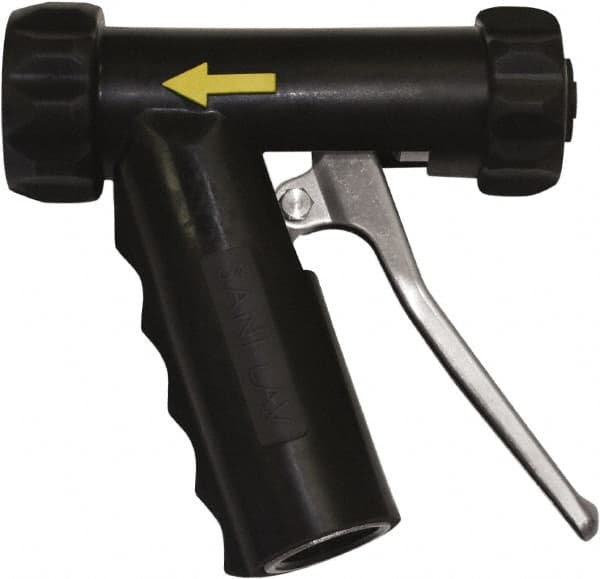 SANI-LAV - 3/4" Pipe, Insulated, Grade 304 Stainless Steel Adjustable Spray Pattern Nozzle - Black, 3/4 GHT Connection, 7 Gal per min at 100 psi, 3/4 GHT, 3/4" Orifice Diam, For Use With Water - Americas Industrial Supply