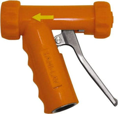 SANI-LAV - 3/4" Pipe, Insulated, Grade 304 Stainless Steel Adjustable Spray Pattern Nozzle - Safety Orange, 3/4 GHT Connection, 7 Gal per min at 100 psi, 3/4 GHT, 3/4" Orifice Diam, For Use With Water - Americas Industrial Supply