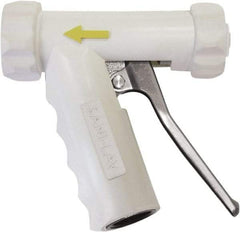 SANI-LAV - 3/4" Pipe, Insulated, Grade 6061-T6 Aluminum Adjustable Spray Pattern Nozzle - White, 3/4 GHT Connection, 7 Gal per min at 100 psi, 3/4 GHT, 3/4" Orifice Diam, For Use With Water - Americas Industrial Supply