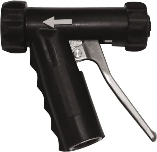 SANI-LAV - 3/4" Pipe, Insulated, Grade 6061-T6 Aluminum Adjustable Spray Pattern Nozzle - Black, 3/4 GHT Connection, 7 Gal per min at 100 psi, 3/4 GHT, 3/4" Orifice Diam, For Use With Water - Americas Industrial Supply