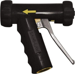 SANI-LAV - 3/4" Pipe, Insulated, Grade C-36000 Brass Adjustable Spray Pattern Nozzle - Black, 3/4 GHT Connection, 8.9 Gal per min at 100 psi, 3/4 GHT, 3/4" Orifice Diam, For Use With Water - Americas Industrial Supply