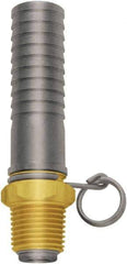 SANI-LAV - 1/2 NPT Thread Hose Barb x Male Swivel NPT Connector - 5/8" ID Hose x 0.8" OD Hose, Brass - Americas Industrial Supply