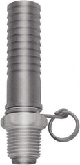 SANI-LAV - 1/2 NPT Thread Hose Barb x Male Swivel NPT Connector - 5/8" ID Hose x 0.8" OD Hose, Stainless Steel - Americas Industrial Supply