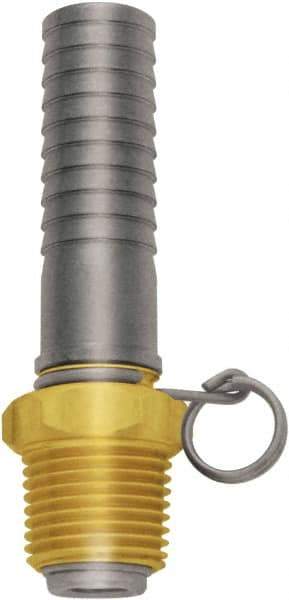 SANI-LAV - 3/4 GHT Thread Hose Barb x Male Swivel GHT Connector - 3/4" ID Hose x 0.8" OD Hose, Brass - Americas Industrial Supply