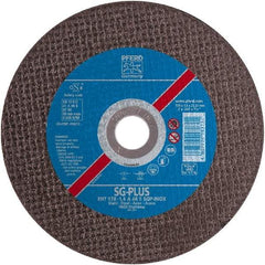PFERD - 5" 60 Grit Aluminum Oxide Cutoff Wheel - 0.03" Thick, 7/8" Arbor, Use with Angle Grinders - Americas Industrial Supply