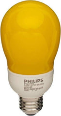 Philips - 14 Watt Fluorescent Residential/Office Medium Screw Lamp - 2,700°K Color Temp, 600 Lumens, 120 Volts, A19, 8,000 hr Avg Life - Americas Industrial Supply