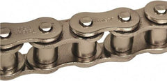 U.S. Tsubaki - 1/2" Pitch, ANSI 40, Single Strand Roller Chain - Chain No. 40NP, 4,250 Lb. Capacity, 10 Ft. Long, 5/16" Roller Diam, 5/16" Roller Width - Americas Industrial Supply
