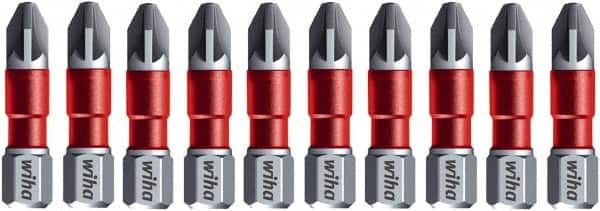 Wiha - PZ.3 Posidriv Screwdriver Bit - 1/4" Drive, 1-9/64" OAL - Americas Industrial Supply