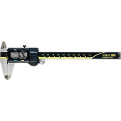 Mitutoyo - 0 to 6" Range 0.01mm Resolution, Electronic Caliper - Steel with 40mm Steel Jaws, 0.001" Accuracy, SPC Output - Americas Industrial Supply