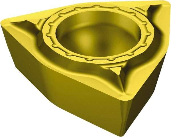 Sandvik Coromant - WPMT1.211 MF Grade 2025 Carbide Turning Insert - TiCN/Al2O3/TiN Finish, 80° Trigon, 5/32" Inscr Circle, 1/16" Thick, 1/64" Corner Radius - Americas Industrial Supply