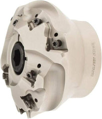 Iscar - 4.252" Cut Diam, 1-1/4" Arbor Hole, 0.637" Max Depth of Cut, 30° Indexable Chamfer & Angle Face Mill - 9 Inserts, T490 LN.. 1306.. Insert, Right Hand Cut, 9 Flutes, Through Coolant, Series Helitang - Americas Industrial Supply