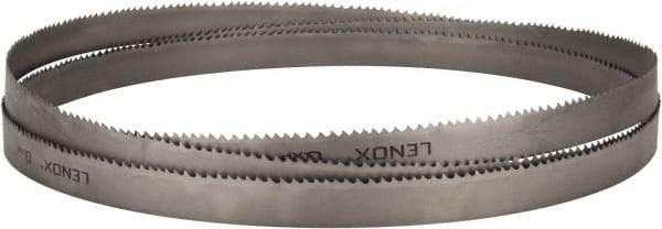 Lenox - 3 to 4 TPI, 15' 4" Long x 1-1/4" Wide x 0.042" Thick, Welded Band Saw Blade - Bi-Metal, Toothed Edge, Raker Tooth Set, Flexible Back, Contour Cutting - Americas Industrial Supply