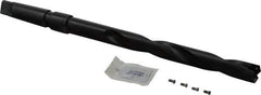 Allied Machine and Engineering - Series 1, 13/16" Max Diam, 3MT Taper Shank, Helical Flute Spade Drill - 6-1/2" Max Depth, 9-47/64" Body Length, 13-7/32" OAL, Extended Length, Through Coolant - Americas Industrial Supply