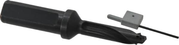 Allied Machine and Engineering - Series 12, 12 to 12.99mm Diam, 3/4" Diam Straight Shank with Flange, Straight Flute Spade Drill - 1-35/64" Max Depth, 3-5/8" Body Length, 4-21/32" OAL, Standard Length, Through Coolant - Americas Industrial Supply