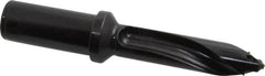 Allied Machine and Engineering - Series 20, 20 to 21.99mm Diam, 1" Diam Straight Shank with Flange, Straight Flute Spade Drill - 2-17/64" Max Depth, 3-61/64" Body Length, 6-15/64" OAL, Standard Length, Through Coolant - Americas Industrial Supply
