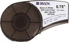 Brady - 3/4" Wide x 168" Long, Translucent & White Vinyl Tape - For BMP21 Plus Portable Label Printer, IDPAL Handheld Label Maker - Americas Industrial Supply