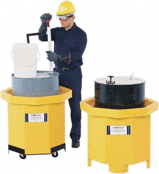 UltraTech - 66 Gal Sump, 800 Lb Capacity, 1 Drum, Polyethylene Spill Deck Pallet - 34" Long x 34" Wide x 28" High, Liftable Fork, Drain Included, 1 Tank Drum Configuration - Americas Industrial Supply