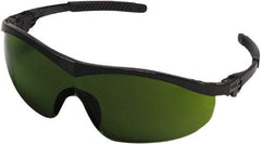 MCR Safety - Green Lenses, Safety Glasses - Scratch Resistant, Black Nylon Frame - Americas Industrial Supply