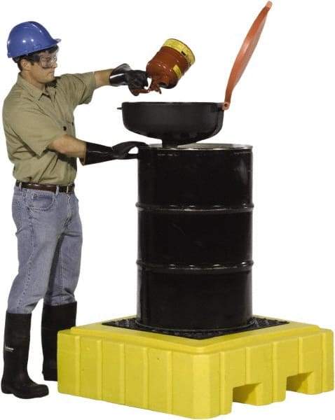 UltraTech - 62 Gal Sump, 800 Lb Capacity, 1 Drum, Polyethylene Spill Deck or Pallet - 40" Long x 40" Wide x 12" High, Liftable Fork, Drain Included, Low Profile, 1 Tank Drum Configuration - Americas Industrial Supply