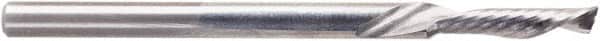Amana Tool - 1/8" Cutting Diam x 1/2" Length of Cut, 1 Flute, Downcut Spiral Router Bit - Right Hand Cut, Solid Carbide, 2" OAL x 1/8" Shank Diam - Americas Industrial Supply