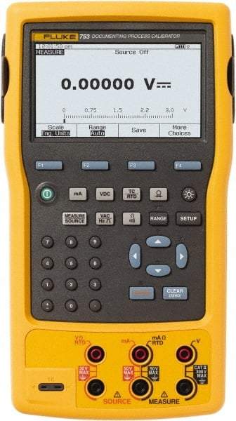 Fluke - 100 mA Measure, 22 mA Source, 10,000 Ohm, 50 kHz Calibrator - 300 VAC, 300 VDC, 3 Year Warranty - Americas Industrial Supply