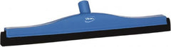 Vikan - 20" Foam Rubber Blade Bench Squeegee - Double Edge, Blue, Plastic Holder - Americas Industrial Supply