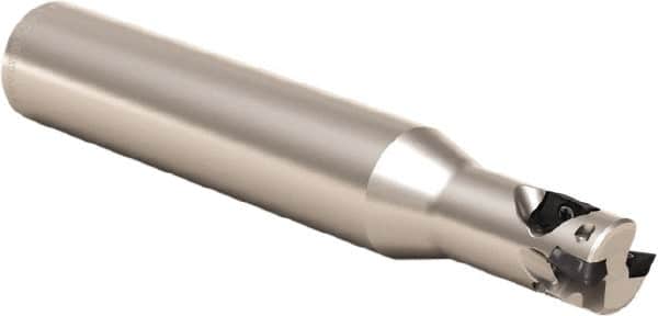 Seco - 16mm Cut Diam, 15mm Max Depth of Cut, 16mm Shank Diam, 110mm OAL, Indexable Square Shoulder Helical End Mill - XO.. 06 Inserts, Cylindrical Shank, 90° Lead Angle, Series Nano Turbo - Americas Industrial Supply