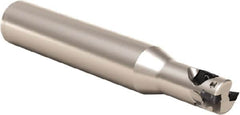 Seco - 20mm Cut Diam, 25mm Max Depth of Cut, 20mm Shank Diam, 120mm OAL, Indexable Square Shoulder Helical End Mill - XO.. 06 Inserts, Cylindrical Shank, 90° Lead Angle, Series Nano Turbo - Americas Industrial Supply