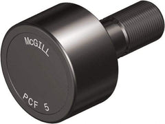 McGill - 3-1/4" Roller Diam x 2" Width, 1-1/4" Stud Diam x 2-1/2" Length, Plain Load Roller - Steel, 1-3/4" Thread Length, 1-1/4-12 Thread, 4-1/2" OAL, 14,300 Lb Dynamic Cap, 16,000 Lb Static Cap - Americas Industrial Supply