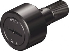 McGill - 1/2" Roller Diam x 3/8" Width, 3/16" Stud Diam x 5/8" Length, Sealed Stud Cam Follower - Steel, 1/4" Thread Length, 10-32 Thread, 1.03" OAL, 680 Lb Dynamic Cap, 790 Lb Static Cap - Americas Industrial Supply