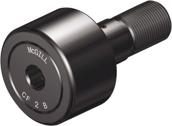 McGill - 1-3/4" Roller Diam x 1" Width, 3/4" Stud Diam x 1-3/4" Length, Sealed Stud Cam Follower with Hex - Steel, 7/8" Thread Length, 3/4-16 Thread, 2.78" OAL, 6,385 Lb Dynamic Cap, 7,920 Lb Static Cap - Americas Industrial Supply