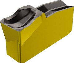 Sandvik Coromant - R151.250 4E 4225 Grade, 0.1969" Cutting Width, Carbide Cutoff Insert - 5° Right Hand Lead Angle, 0.0118" Cnr Rad, TiCN/Al2O3/TiN Coated - Americas Industrial Supply