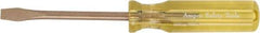 Ampco - 170mm OAL Nonsparking Slotted Screwdriver - 80mm Blade Length, Straight Shank, Acetate Handle - Americas Industrial Supply
