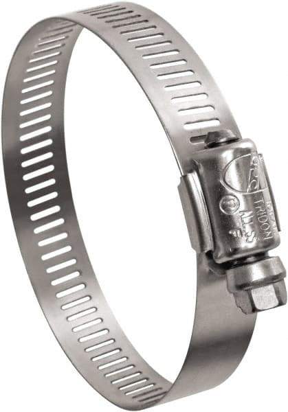 IDEAL TRIDON - SAE Size 8, 7/16 to 1" Diam, Stainless Steel Worm Drive Clamp - 1/2" Wide, Material Grade 201, Series Contractor - Americas Industrial Supply