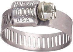 IDEAL TRIDON - SAE Size 4, 5/16 to 5/8" Diam, Stainless Steel Worm Drive Clamp - 5/16" Wide, Material Grade 301, Series Contractor - Americas Industrial Supply