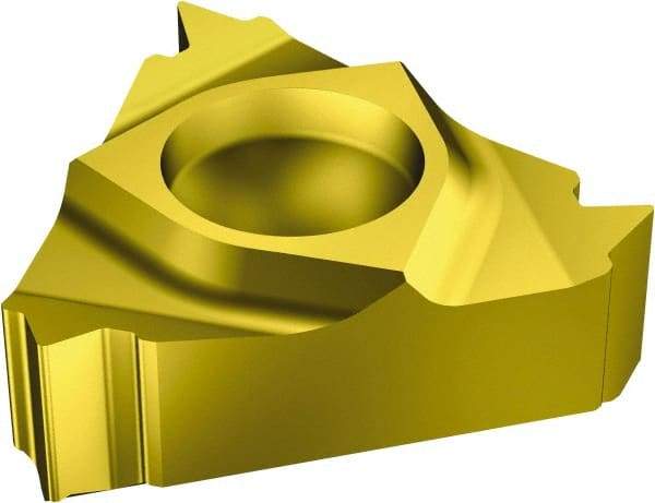 Sandvik Coromant - 166 Internal Right Hand 16 UN Laydown Threading Insert - Grade 1020, TiN Coated Carbide, 6.35mm Inscribed Circle - Americas Industrial Supply