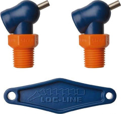 Loc-Line - 1/4" Hose Inside Diam, High-Pressure Coolant Hose Nozzle - NPT, for Use with Loc-Line Modular Hose System, 2 Pieces - Americas Industrial Supply