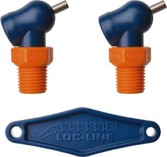 Loc-Line - 1/4" Hose Inside Diam, High-Pressure Coolant Hose Nozzle - NPT, for Use with Loc-Line Modular Hose System, 2 Pieces - Americas Industrial Supply