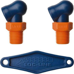 Loc-Line - 1/4" Hose Inside Diam, High-Pressure Coolant Hose Nozzle - NPT, for Use with Loc-Line Modular Hose System, 2 Pieces - Americas Industrial Supply