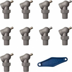 Loc-Line - 1/4" Hose Inside Diam x 5/32" Nozzle Diam, High-Pressure Coolant Hose Nozzle - NPT, for Use with Loc-Line Modular Hose System, 10 Pieces - Americas Industrial Supply