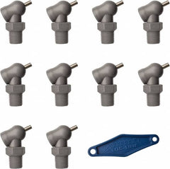 Loc-Line - 1/4" Hose Inside Diam, High-Pressure Coolant Hose Nozzle - NPT, for Use with Loc-Line Modular Hose System, 10 Pieces - Americas Industrial Supply