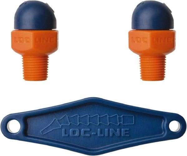 Loc-Line - 1/8" Hose Inside Diam x 5/32" Nozzle Diam, High-Pressure Coolant Hose Nozzle - NPT, for Use with Loc-Line Modular Hose System, 2 Pieces - Americas Industrial Supply