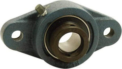 Tritan - 1-1/4" ID, 6.34" OAL x 2.01" OAH 2-Bolt Flange - 3,440 Lb Static Cap, 5,778 Lb Dyn Cap, 5.12" Btw Mnt Hole Ctrs, 0.74" Base-to-Ctr Ht, Cast Iron/Steel - Americas Industrial Supply