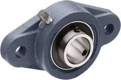 Tritan - 3/4" ID, 4.45" OAL x 1.31" OAH 2-Bolt Flange - 1,495 Lb Static Cap, 2,878 Lb Dyn Cap, 3.54" Btw Mnt Hole Ctrs, 0.43" Base-to-Ctr Ht, Cast Iron/Steel - Americas Industrial Supply