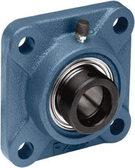 Tritan - 1-3/16" ID, 4-1/4" OAL x 1.97" OAH 4-Bolt Flange - 2,540 Lb Static Cap, 4,386 Lb Dyn Cap, 3.27" Btw Mnt Hole Ctrs, 0.79" Base-to-Ctr Ht, Cast Iron/Steel - Americas Industrial Supply