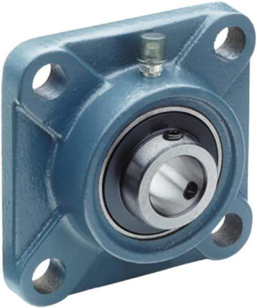 Tritan - 1-1/2" ID, 5.12" OAL x 2.02" OAH 4-Bolt Flange - 4,069 Lb Static Cap, 6,632 Lb Dyn Cap, 4.02" Btw Mnt Hole Ctrs, 0.83" Base-to-Ctr Ht, Cast Iron/Steel - Americas Industrial Supply