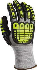 MAPA Professional - Size M (8), ANSI Cut Lvl 2, Puncture Lvl 2, Abrasion Lvl 4, Nitrile Coated Cut Resistant Gloves - Palm Coated, HDPE Lining, Knit Wrist, Gray, Paired - Americas Industrial Supply