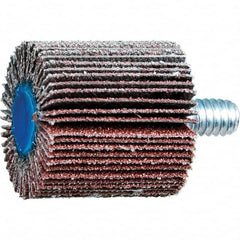 PFERD - 1" Diam x 1" Face Width, Aluminum Oxide Coated Mounted Flap Wheel - 1/4-20 Threaded Mount, 80 Grit, 25,000 Max RPM - Americas Industrial Supply